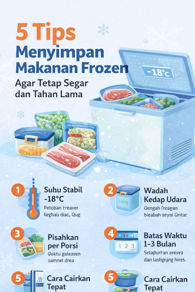 5 Tips Menyimpan Makanan Frozen Agar Tetap Segar dan Tahan Lama
